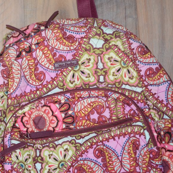 Vera Bradley RESORT MEDALLION Quilted Backpack Laptop Travel Bag Tote School Q52 main image 10